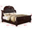 Grand lit à panneau traditionnel avec tête de lit tapissier à boutons en simili cuir, couleur brun antique, lit, teinte de style d'assemblage requise, requis, sommier sans matelas inclus, installation simple-1496983380-1496983383
