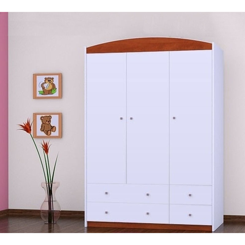 Worrell 3 Door Wardrobe, Red