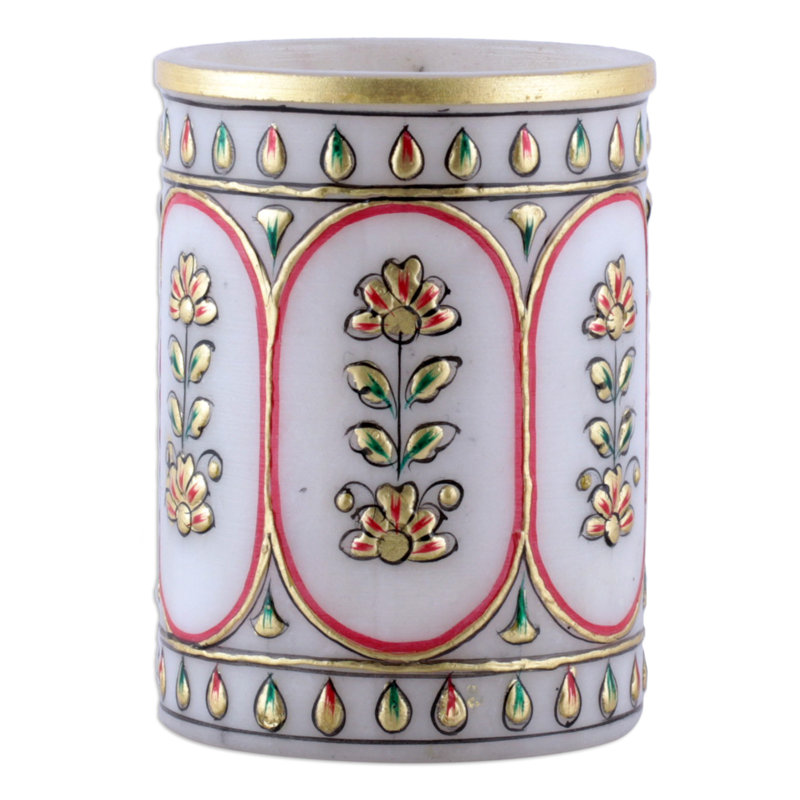 Handmade Palatial Windows Marble Pen Holder