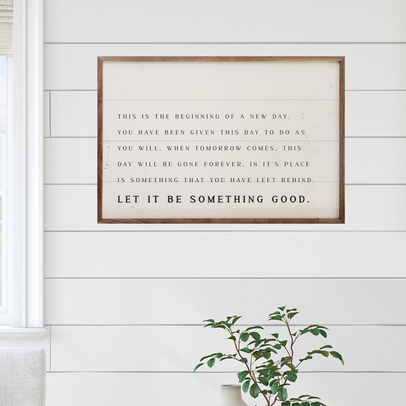 Let It Be Something Good White, 10" x 16"