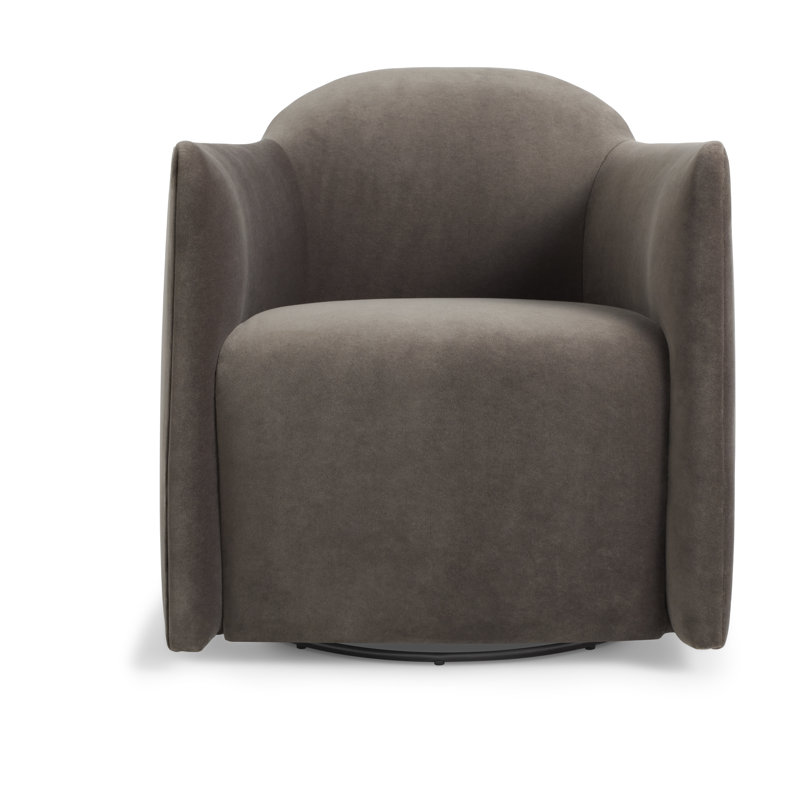About Face Swivel Armchair, Storm Velvet Velvet