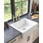 24"L X 19" W Farmhouse/Apron Front White Ceramic Kitchen Sink