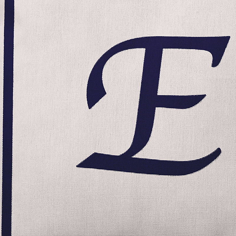 Reversible Throw Pillow, 20"x20", Navy Blue/White, E
