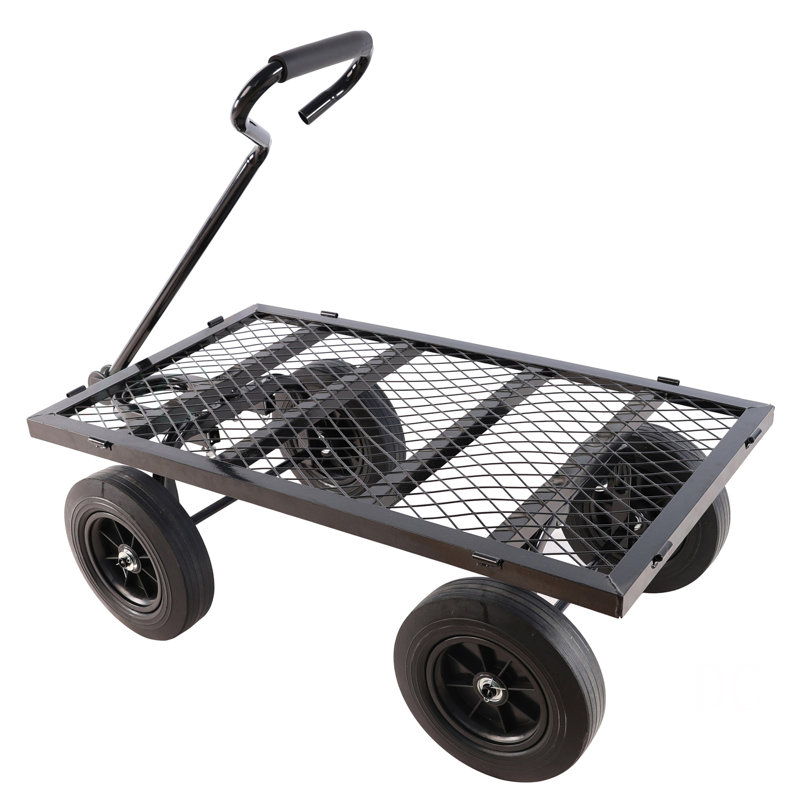 (Chariot de chariot à roues solide noir)