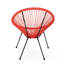 Chaises d'extérieur orange en A de 2, structure en acier pour la durabilité, tissage avec attrait classique, conception et structure tissées de la chaise minimaliste moderne 2, relaxation corporelle, accessoire