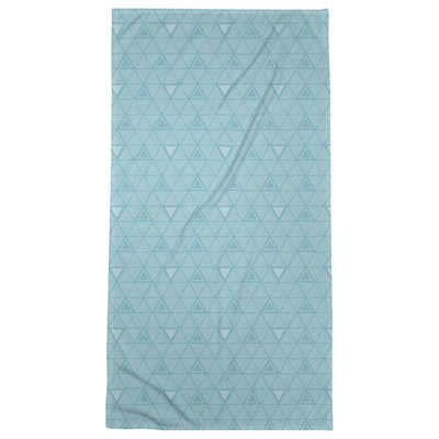 Serviette de plage classique à motif de triangles dessinés à la main