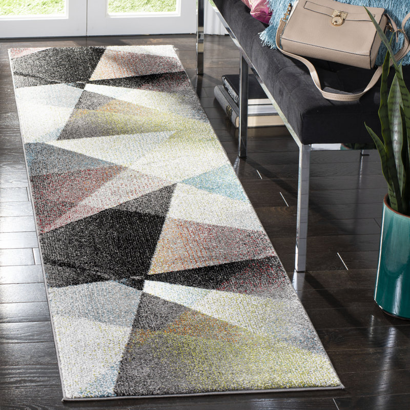 Tapis gris / brun Asumi, Tapis de couloir 2 pi 3 po x 6 pi