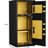 Large Double - Door Coin Operated Digital Safe Of 7.0 Cubic Feet, And Waterproof Bag, Dual Alarm, Hidden Code, Thickened All Steel, Gap Prying, Wall/floor Mount For Home, Office Hotel Use Feet With