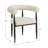 Gaidos Black Finish Metal Ivory White Boucle Dining Chair (Set Of 2)