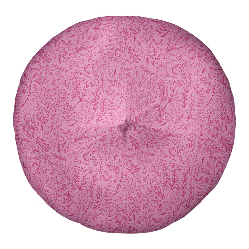 Coussin de sol floral Katelyn Elizabeth Ditsy, H 26 po x l 26 po, Rose