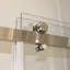 Porte de douche coulissante double 55 à 59 po x H 72 po, verre trempé transparent de 5/16 po et 8 mm d'épaisseur, acier inoxydable nickel brossé 304, poignée longue, barre à serviettes à revêtement sur roulettes, structure stable