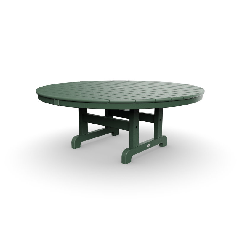 POLYWOOD Round Conversation Table, Green, 48"