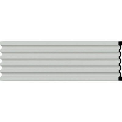 Boîtier cannelé l 12 5/8 po x H 78 3/4 po x P 1 1/8 po