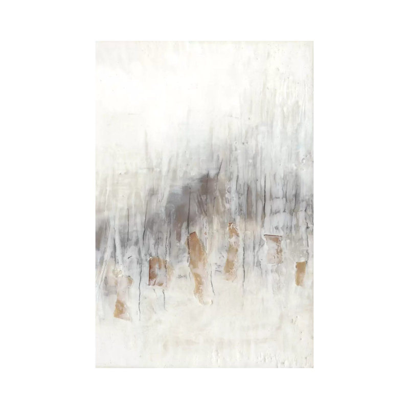 Neutral Wave II by Jennifer Goldberger - Wrapped Canvas Painting, 20.32 cm H x 30.48 cm W