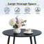 Petite table d'appoint d'extérieur pour patio, table de bout ronde en métal-1797207884
