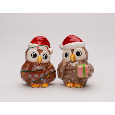 Christmas Owls Salt And Pepper