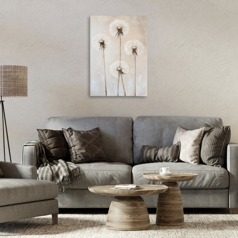 «Neutral Dandelion Illustration» par Petal Prints Design, H 24 po x l 16 po
