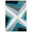Tapis bleu à motif géométrique Zonia-1523621555