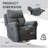 Henriane 33.5'' Wide Modern and Upholstered Manual Swivel and Rocker Standard Recliner  (Set Of 2)-291188943