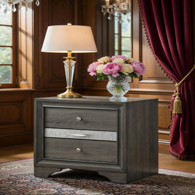 Table de chevet Matrix - gris