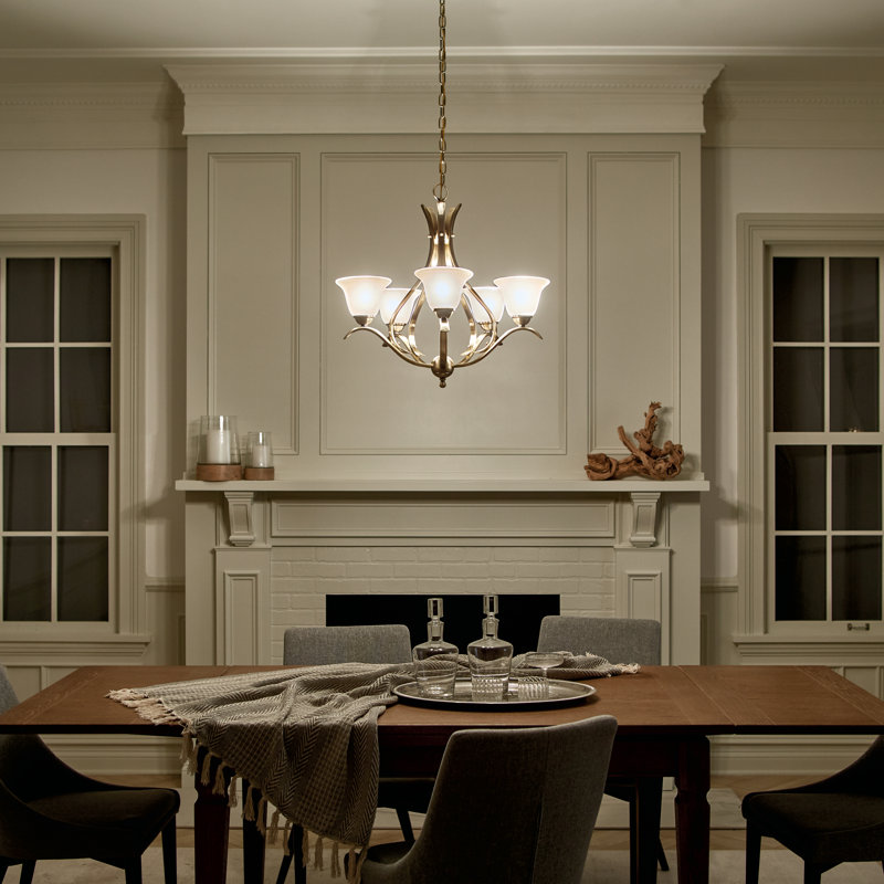Dover 32" Brushed Nickel 9-Light Two-Tier Chandelier
