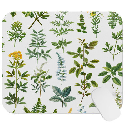 Botanical Wildflower & Botanical XIII Cottage & Cottagecore Gaming Cute Office Laptop Desk Pad Gift Mat Square Rectangle Non-Slip Mousepad