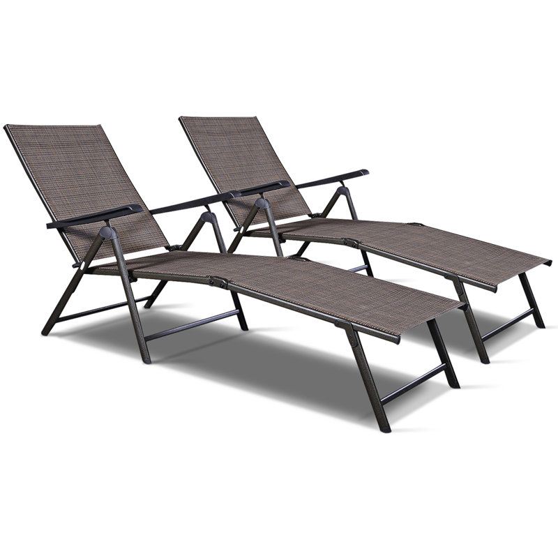 Fauteuil inclinable d'extérieur ajustable 2 pièces Patiojoy