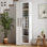 Armoire de cuisine avec étagère de rangement coulissante multifonctionnelle, armoire de rangement de style campagnard avec portes en verre, organisateurs de garde-manger pour la cuisine, armoire de bar, salle à manger