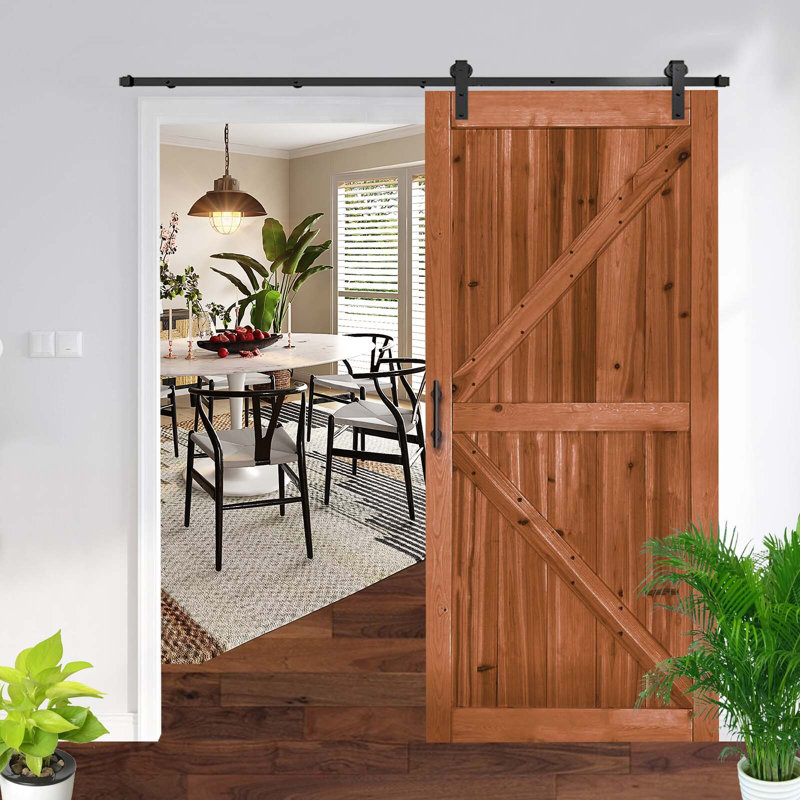 Porte de grange en bois sans finition, 38 po x 84 po