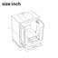 Meuble-lavabo 24 po avec lavabo, armoire en panneau de fibres à densité moyenne avec cadre en bois massif, 1 tiroir divisé et 2 portes à fermeture douce avec double tablette sur la porte, meuble-lavabo autoportant-1218250278-1218250276