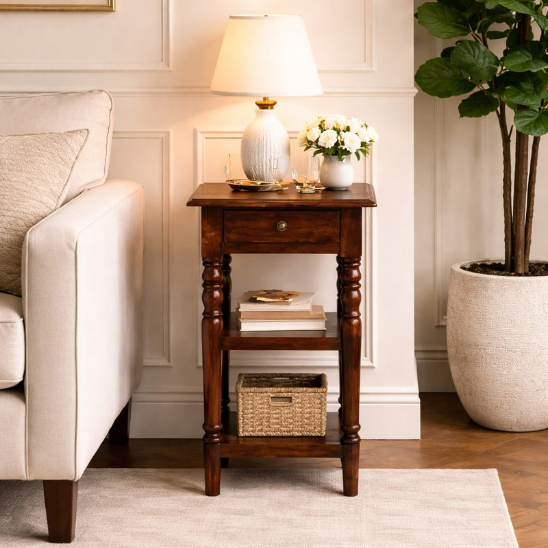 Solid Wood End Table