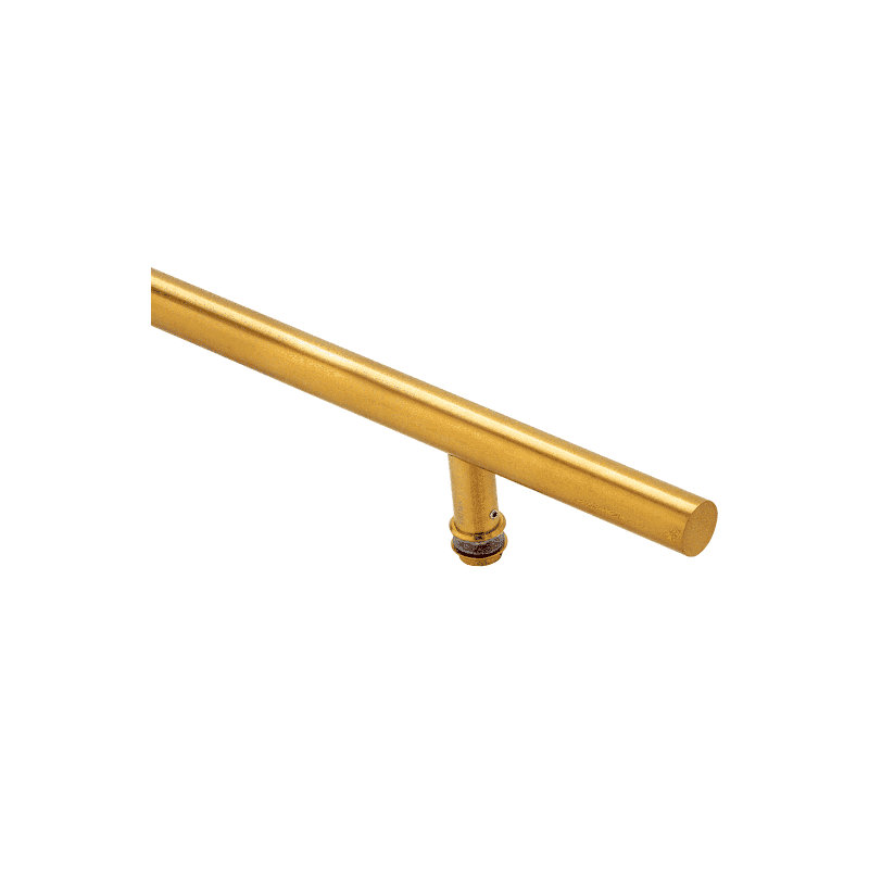 Poignée de porte ronde en acier inoxydable 304, H 48 po x l 1,25 po x P 2 po, Noir standard