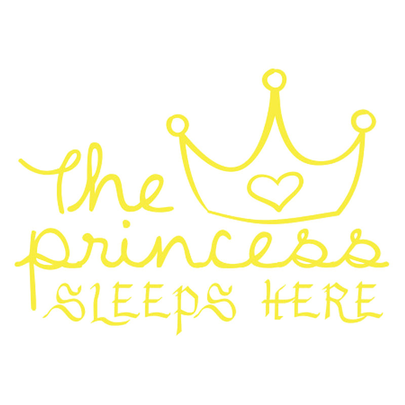 Abstract Wall Decal, Bright Yellow, Large