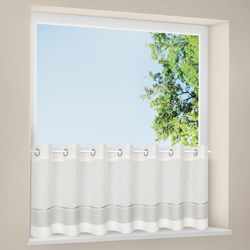 Obai Solid Colour Tailored Kitchen Curtain