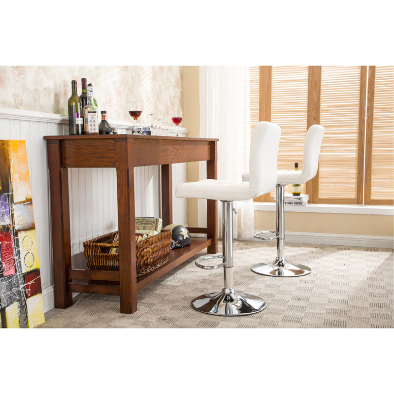 2 tabourets de bar blancs en similicuir avec levage hydraulique réglable - pivotant à 360 degrés et base chromée pour une décoration intérieure contemporaine 2 base, repose-pieds confort d'assise exceptionnel