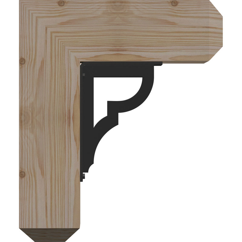Support triple Ironcrest de 4 po Bradford, H 16 po x P 13 1/2 po, Sapin de Douglas l 3 1/2 po x T 4 po (lisse)