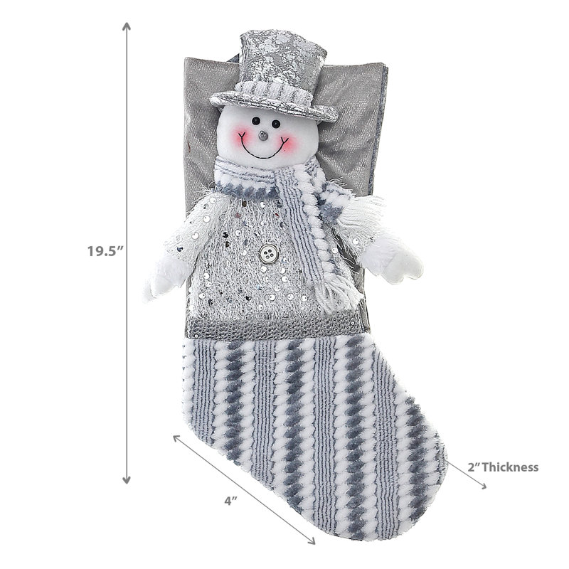 Icy Glam Snowman Stocking
