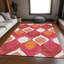 Tapis géométrique en polyester résistant aux taches et lavable à la machine-109569889