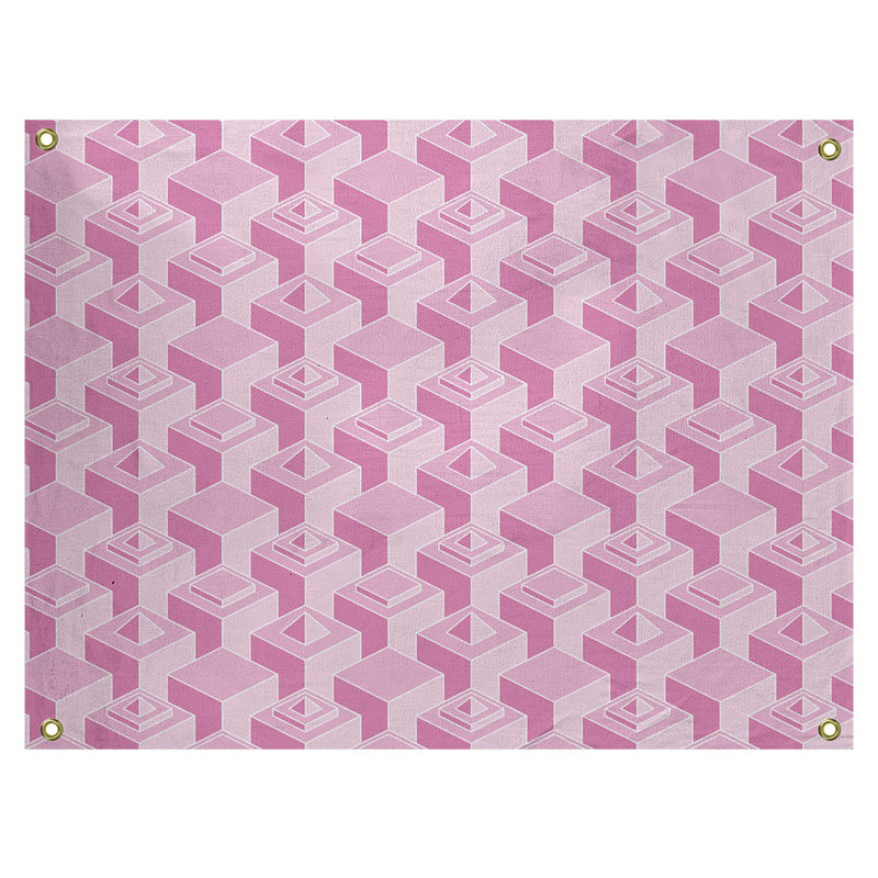Tapisserie, H 59 po x l 80 po, Rose