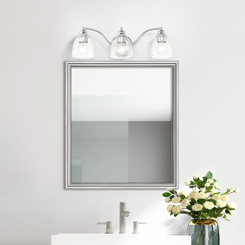 Éclairage de salle de bain à intensité variable 3 lumières Bargas, Chrome poli