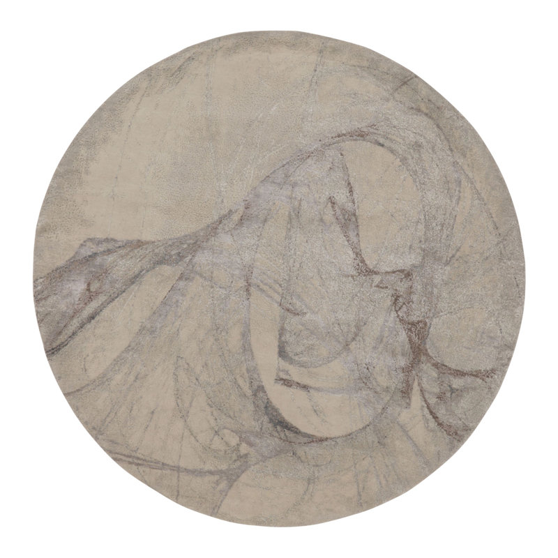 Modern Hand Knotted Abstract Area Rug