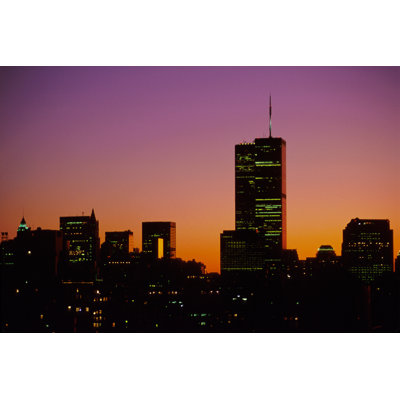 World Trade Center In 1998 by Denny Tillman - Wrapped Canvas Print