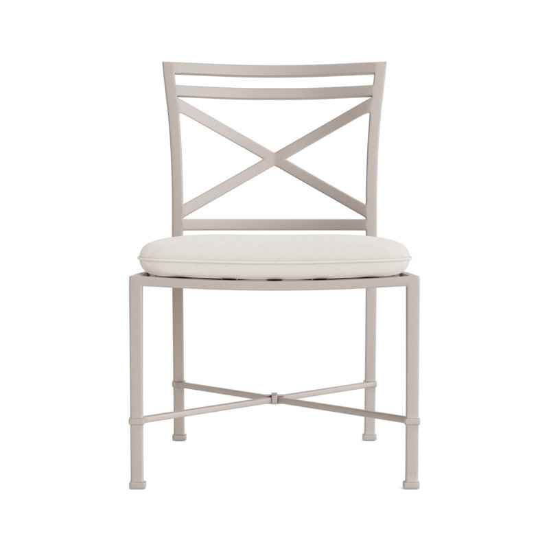 Venetian Outdoor Dining Side Chair, Fusion Natural, Tan, Dove Smooth