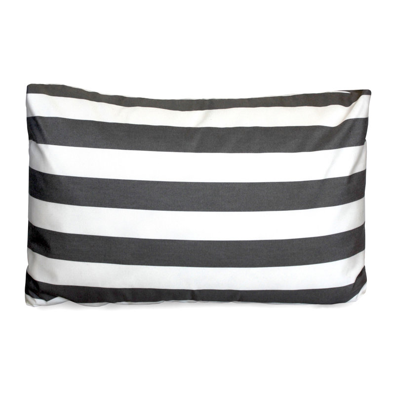 Cushion small, stripe, Rectangle 35cmH x 55cmW, Grey