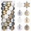 Ensemble d'ornement de décoration de sapin de Noël, 50 carats, 2,36 pouces-993999715