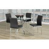 Belinda 4 - Person Glass Top Four Leg Dining Set
