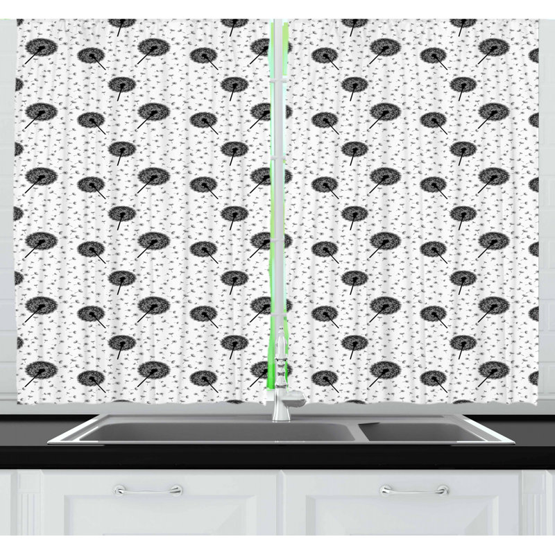 Floral Tailored Kitchen Curtain