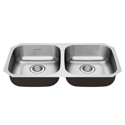 Portsmouth 32.25'' L Undermount Double Bowl Stainless Steel Kitchen Sink
