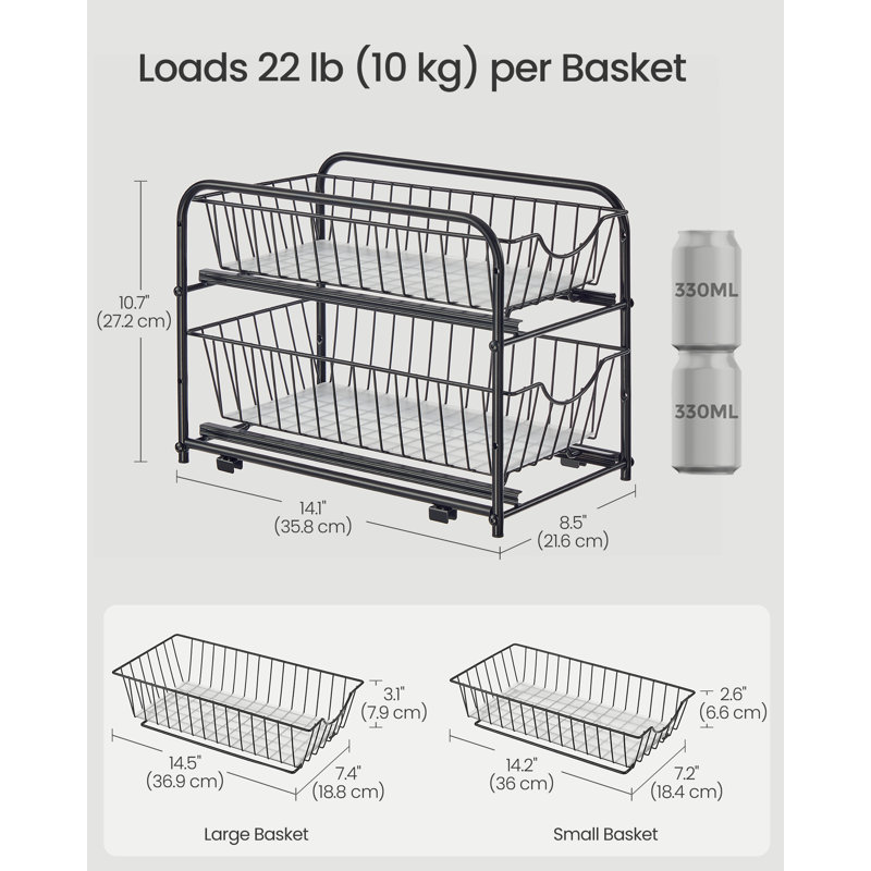 Adjustable Stainless Steel Dish Rack, Black