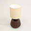 Lampe de table artisanale 13X13X26.5 fabriquée à la main avec base en boispour salon-chambre-maison-décoration-plateau de table, lampe de table